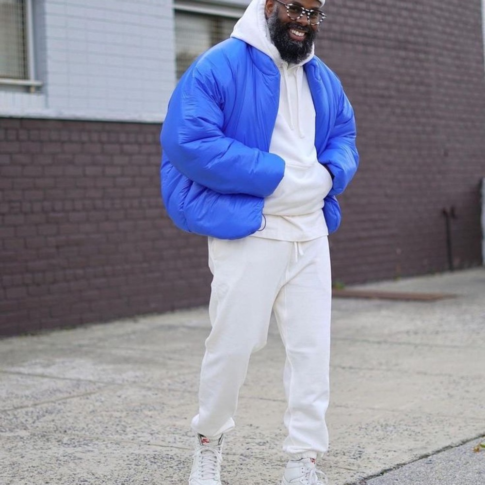 YZY Bright Blue Puffer